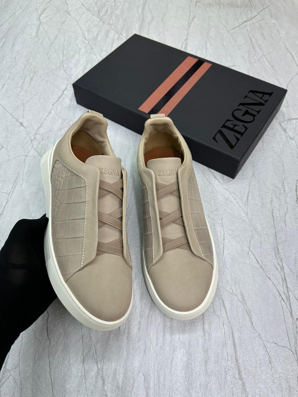 Zegna Triple Stitch | Crocodile Leather