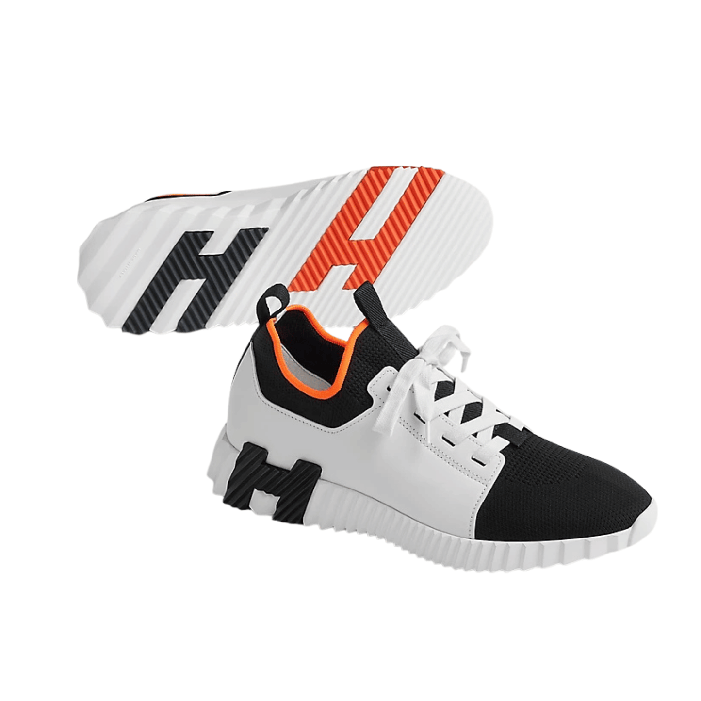 Hermés Depart | White with Black/Orange