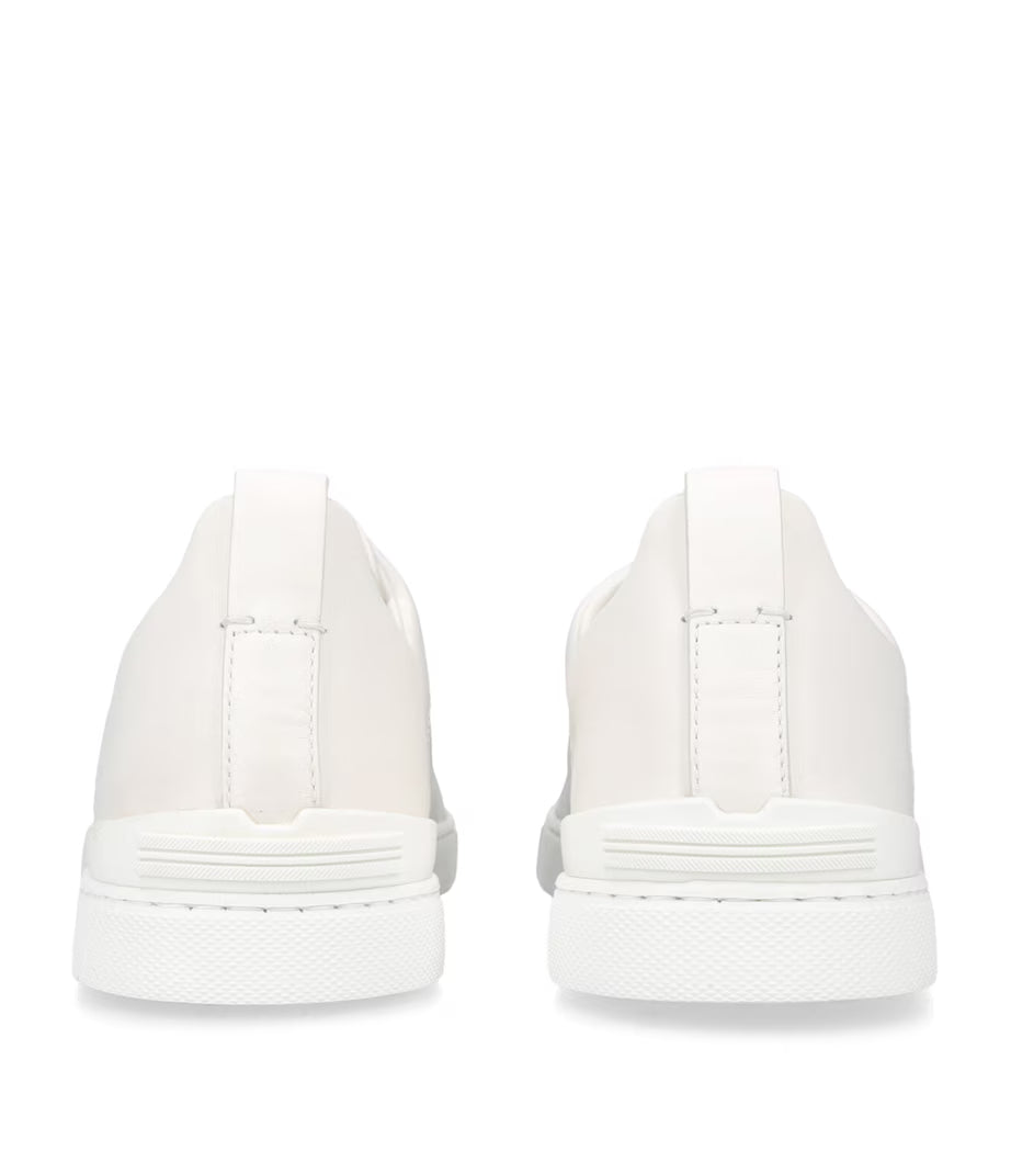 Zegna Triple Stitch | White Crocodile