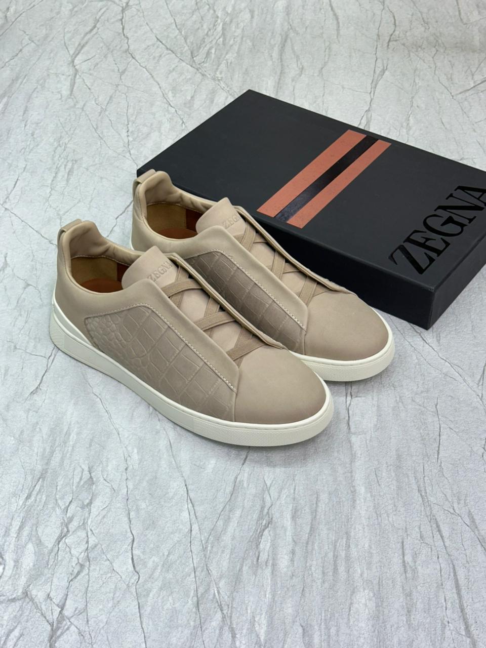 Zegna Triple Stitch | Crocodile Leather