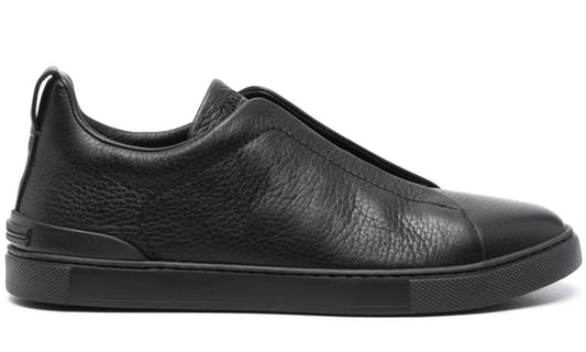 Zegna Triple Stitch Leather | Black