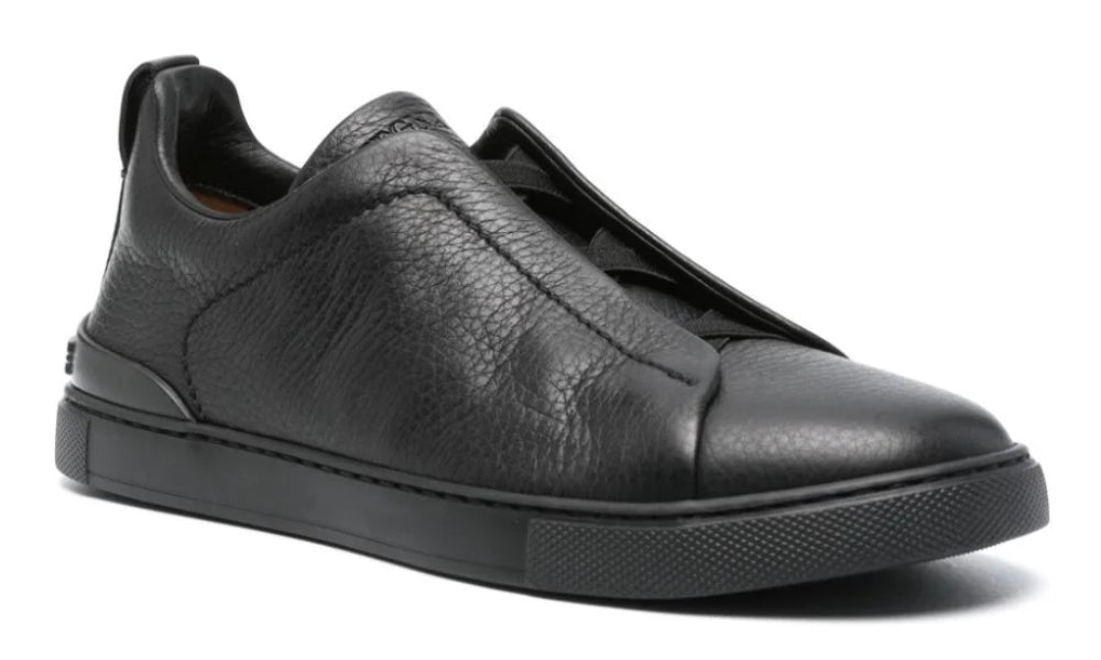 Zegna Triple Stitch Leather | Black