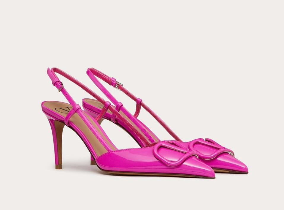 Valentino Lace Up Heel | Pink