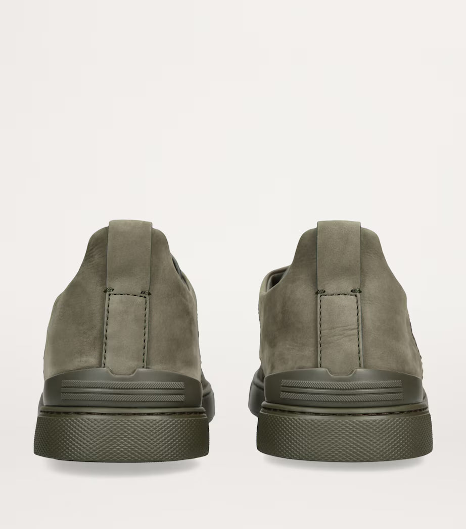 Zegna Triple Stitch | Crocodile Olive