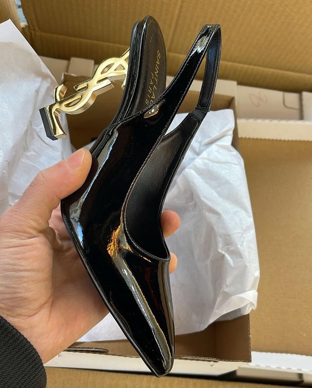 Saint Laurent Opyum Slingback | Black