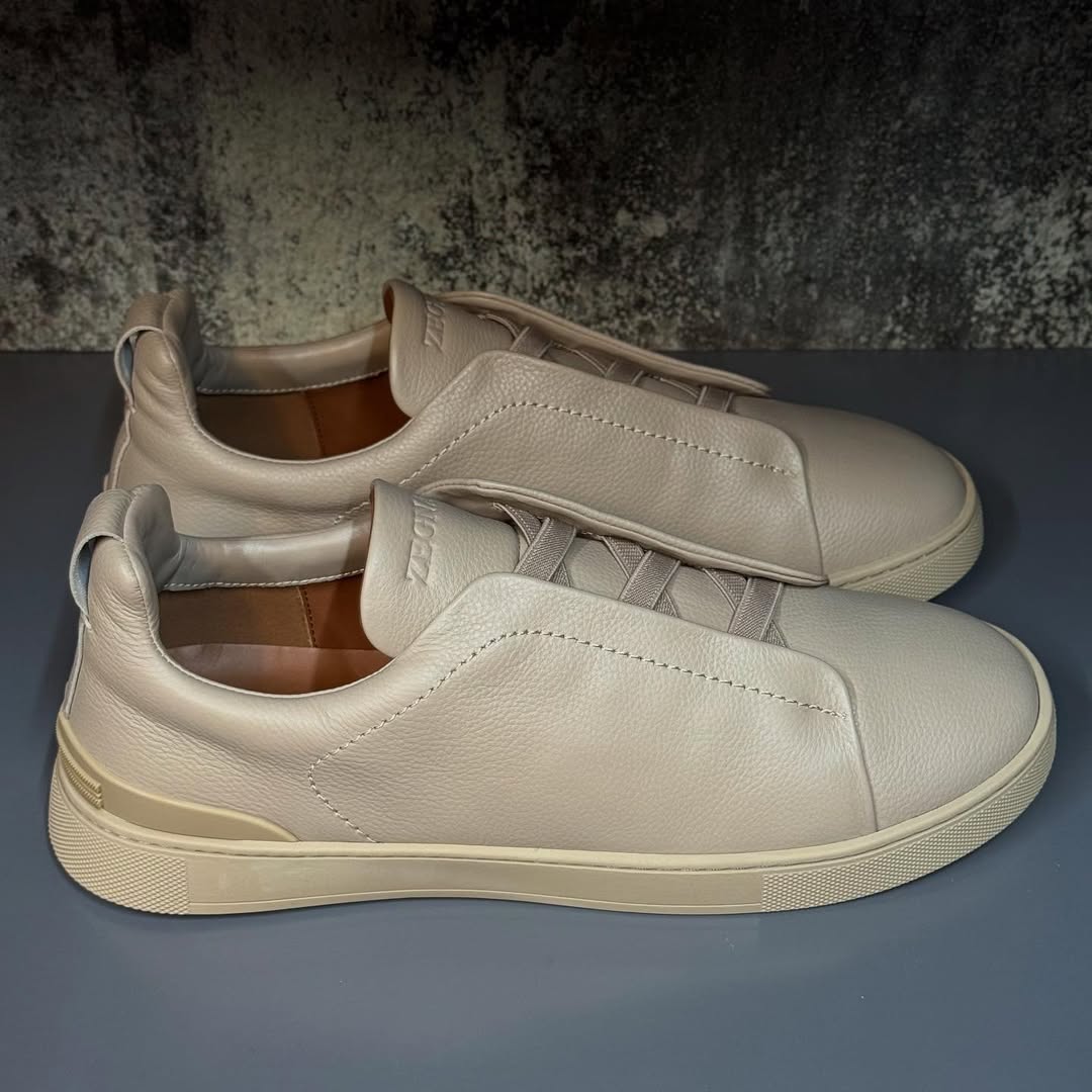 Zegna Triple Stitch | Beige Sneaker