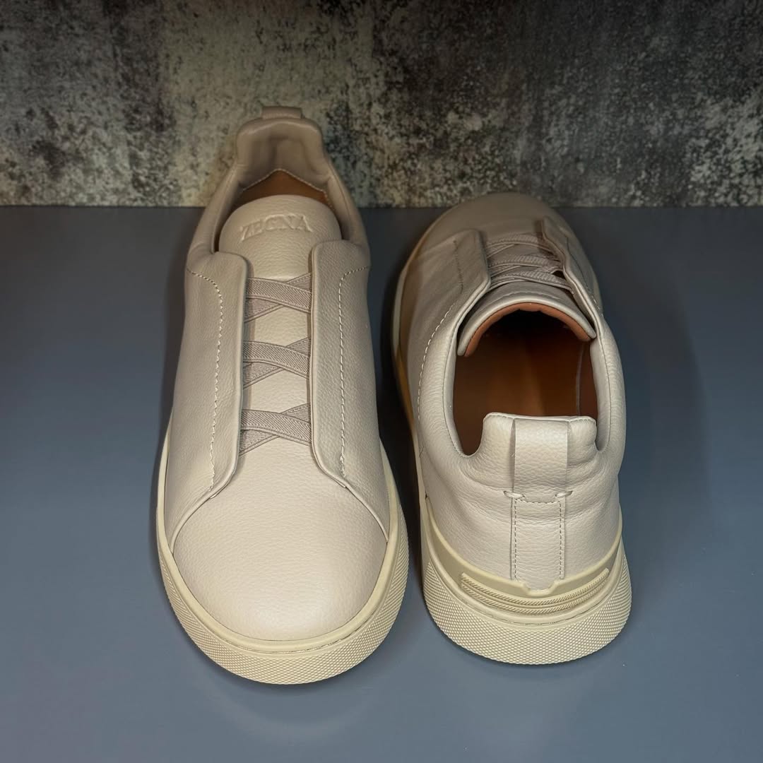Zegna Triple Stitch | Beige Sneaker