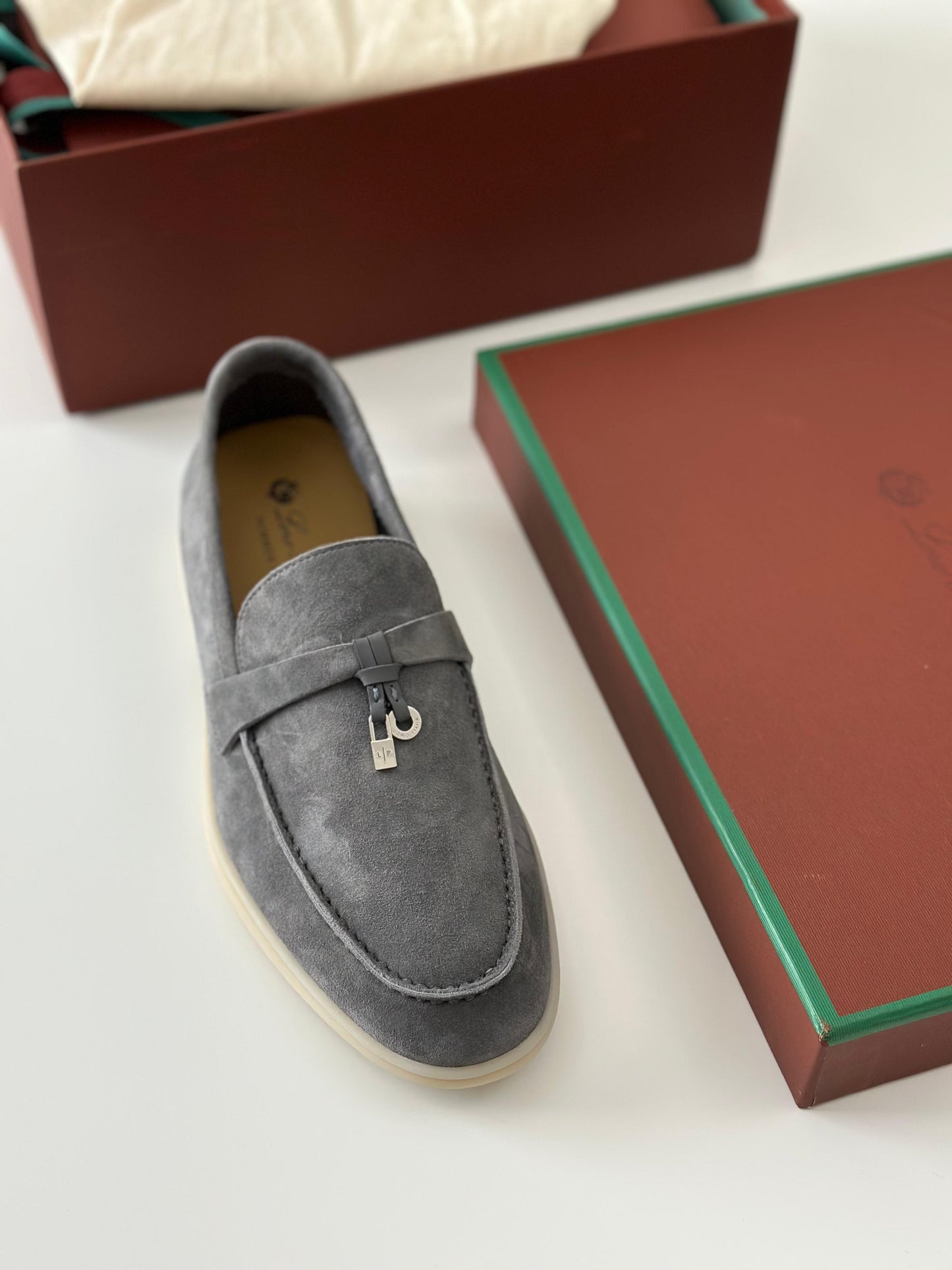 Loro Piana Women's Flats | Iron Grey