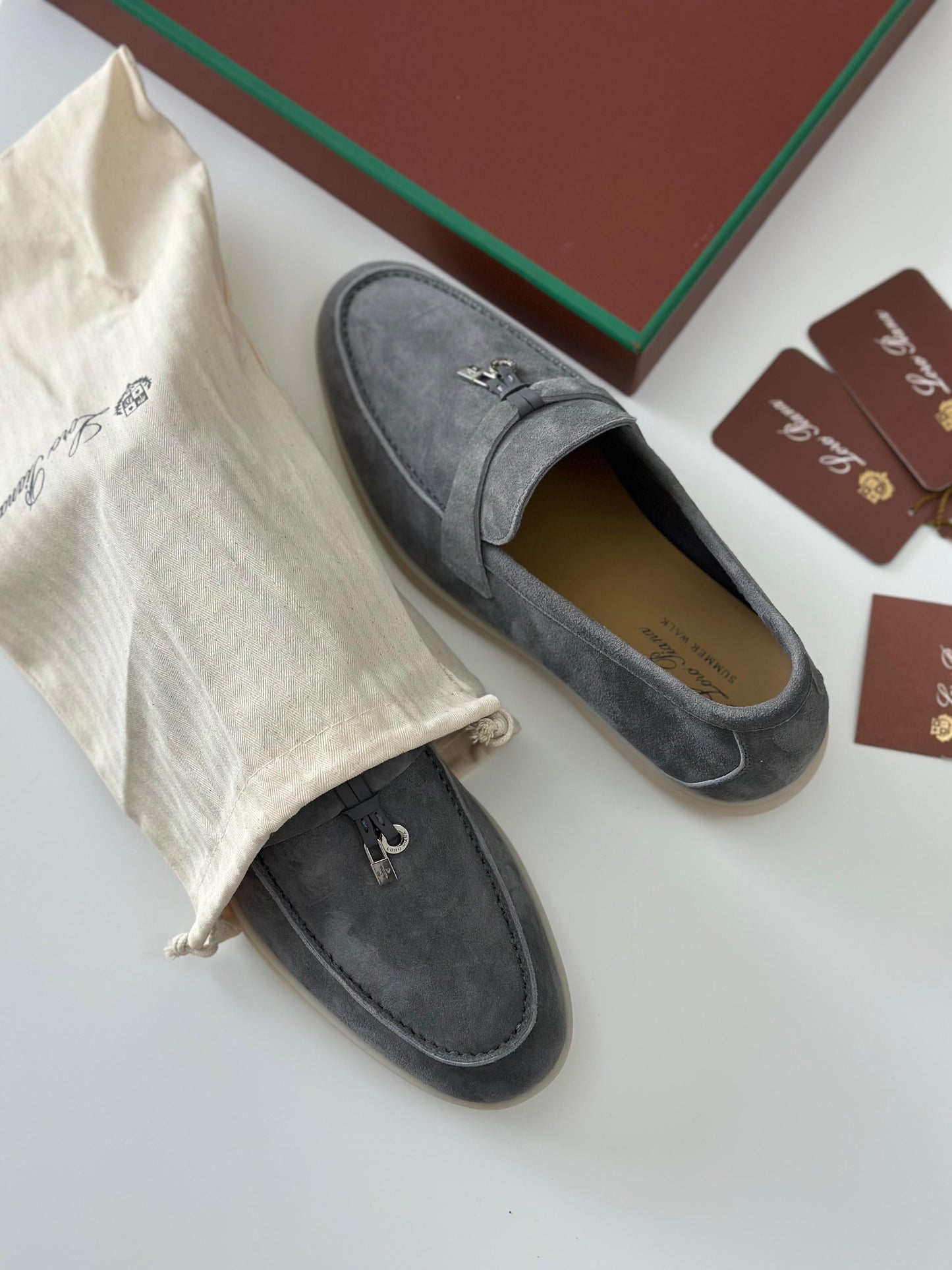 Loro Piana Women's Flats | Iron Grey