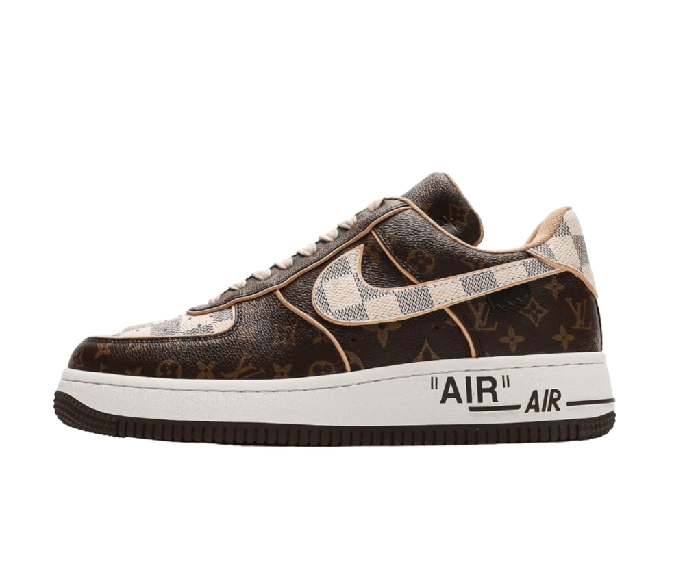 Nike Air Force 1 x Off x Louis Vuitton Brown Azur