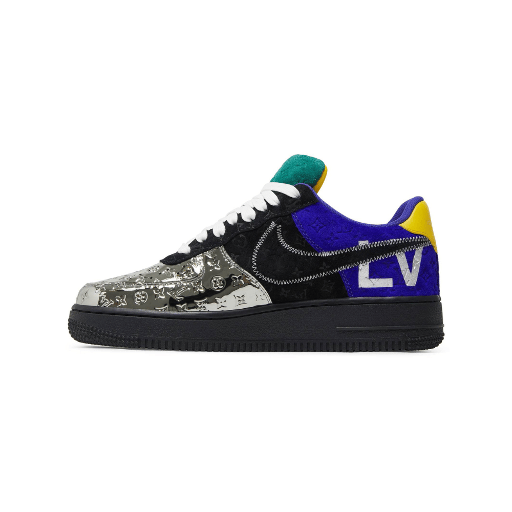 Nike Air Force 1 Louis Vuitton By Virgil Abloh | Black Metallic Silver