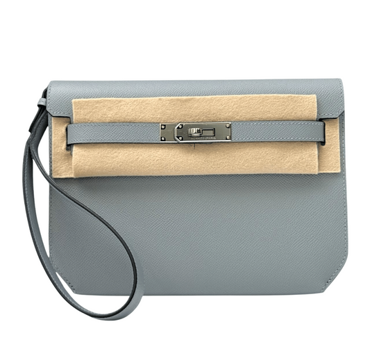 Hermès | Kelly Dépêches 25 Pouch In Gris Pantin Epsom Leather