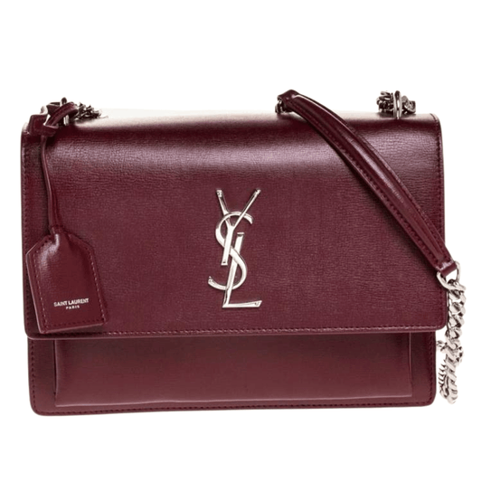 Saint Laurent | Sunset Medium Handbag In A Burgundy Color