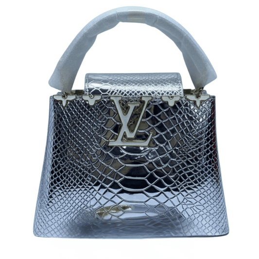 Louis Vuitton | Capucines Bag In A Metallic Silver