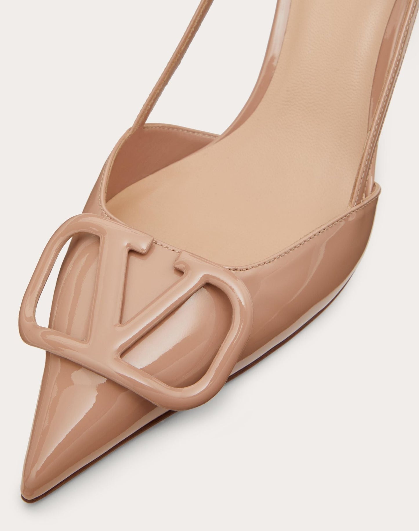 Valentino Lace Up Heel | Beige
