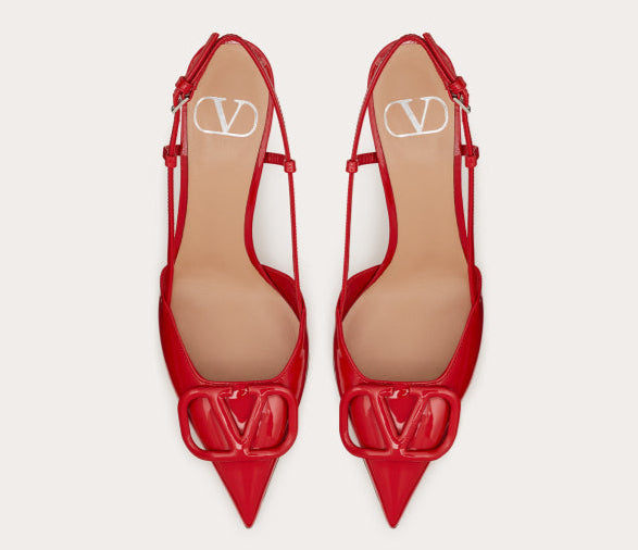 Valentino Lace Up Heel | Red
