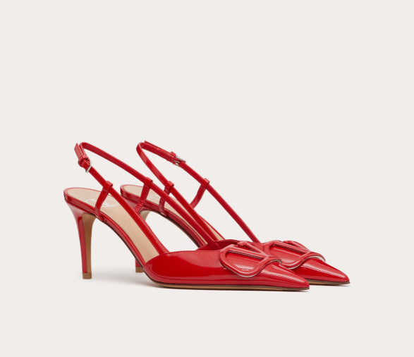 Valentino Lace Up Heel | Red