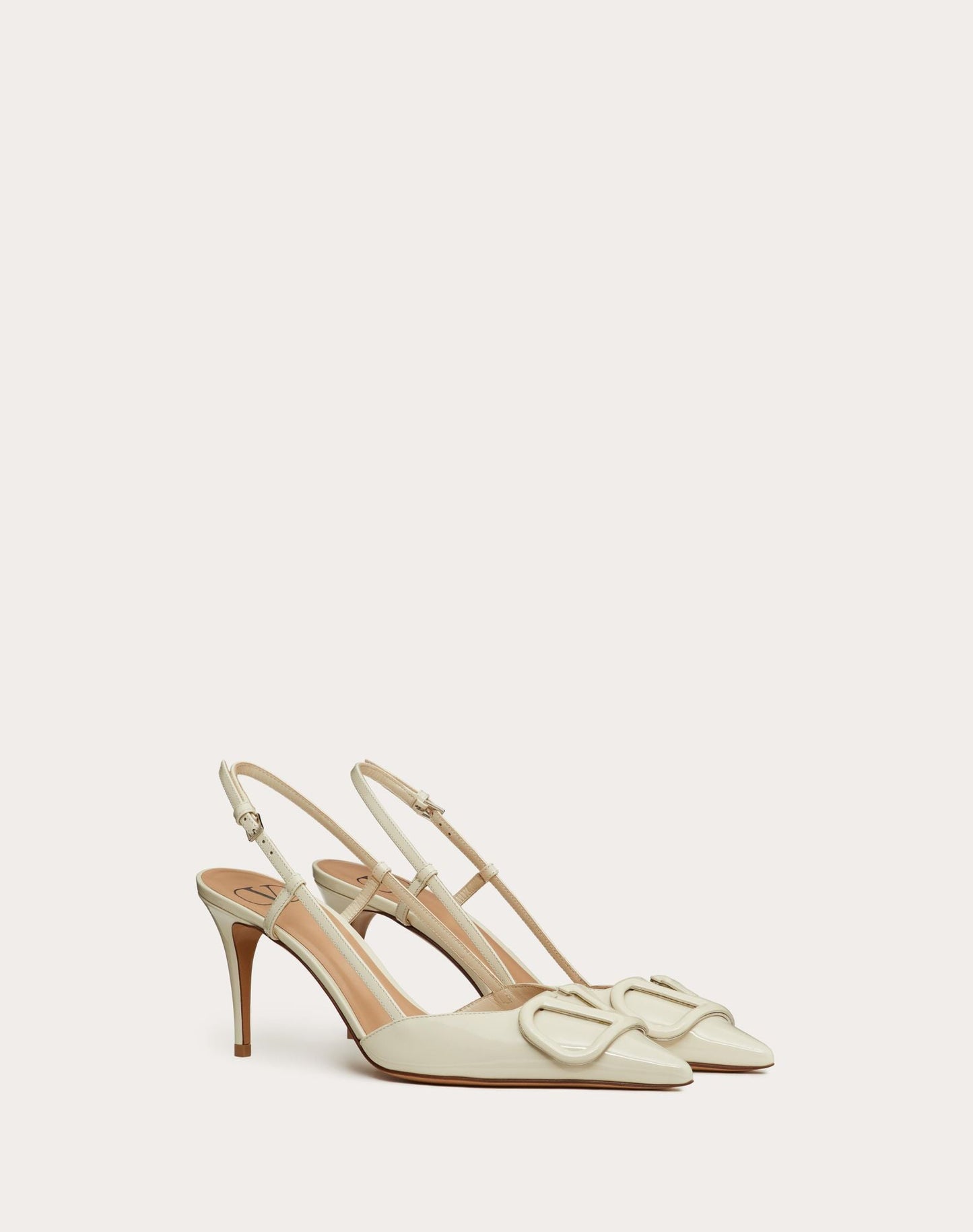 Valentino Lace Up Heel | White