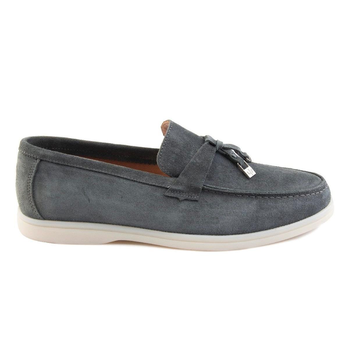 Loro Piana Women's Flats | Iron Grey