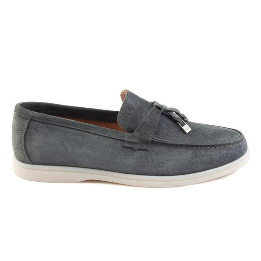 Loro Piana Women's Flats | Iron Grey