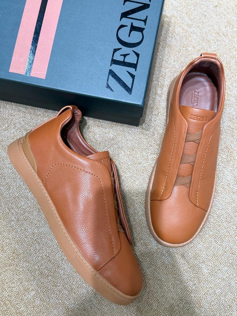 Zegna Triple Stitch | Foliage Deerskin