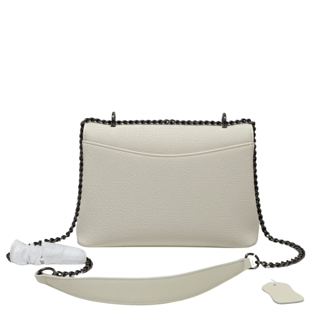 Chanel | Bag In A Light-colored Weave Fabric With A Black 