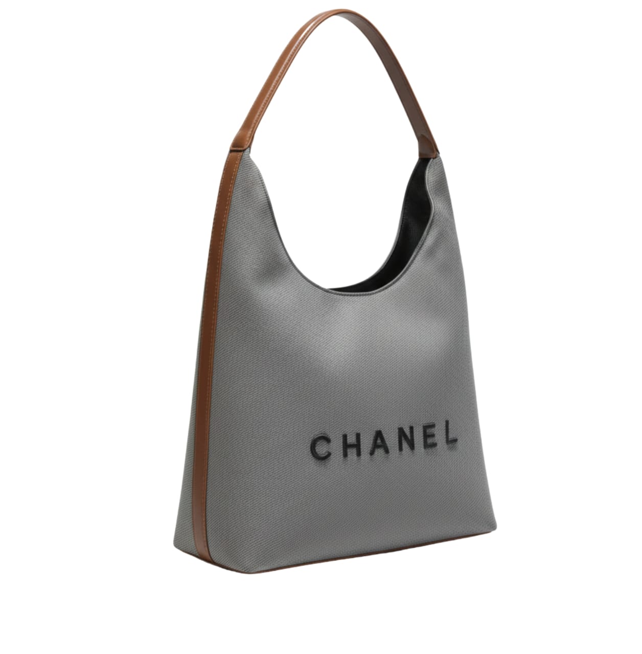 Chanel | Deauville Canvas Tote Bag With Brown Leather