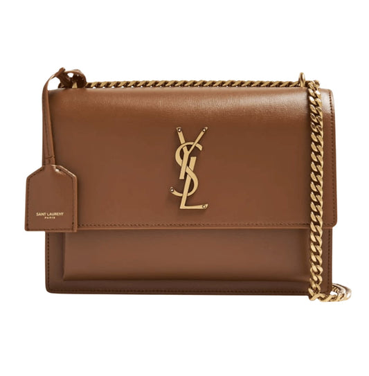 Saint Laurent | Medium Sunset Shoulder Bag Brown Tan