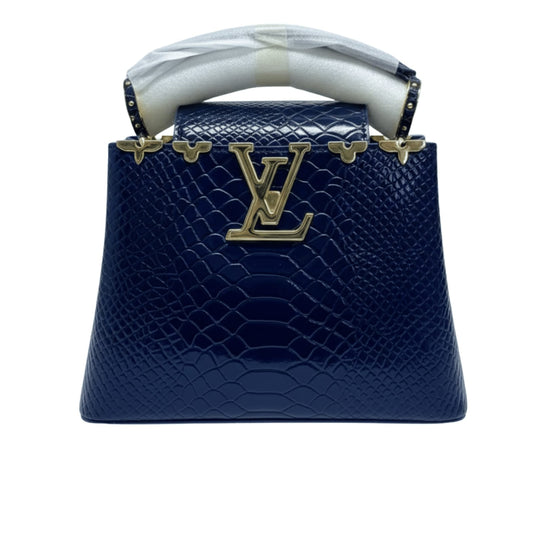 Louis Vuitton | Capucines 21cm Handbag In Navy Python