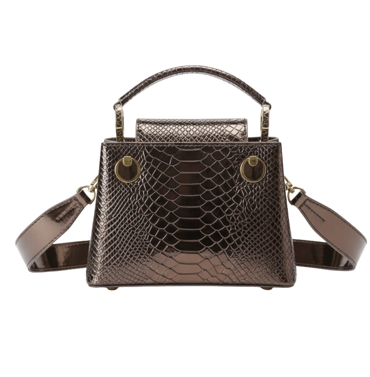 Louis Vuitton | Capucines Handbag In A Metallic Python Or Alligator