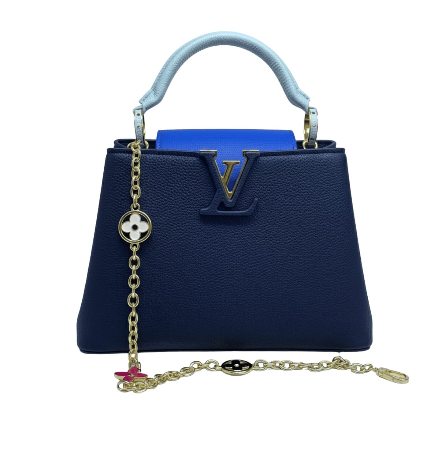 Louis Vuitton | Capucines Bb Handbag In Blue Taurillon Leather
