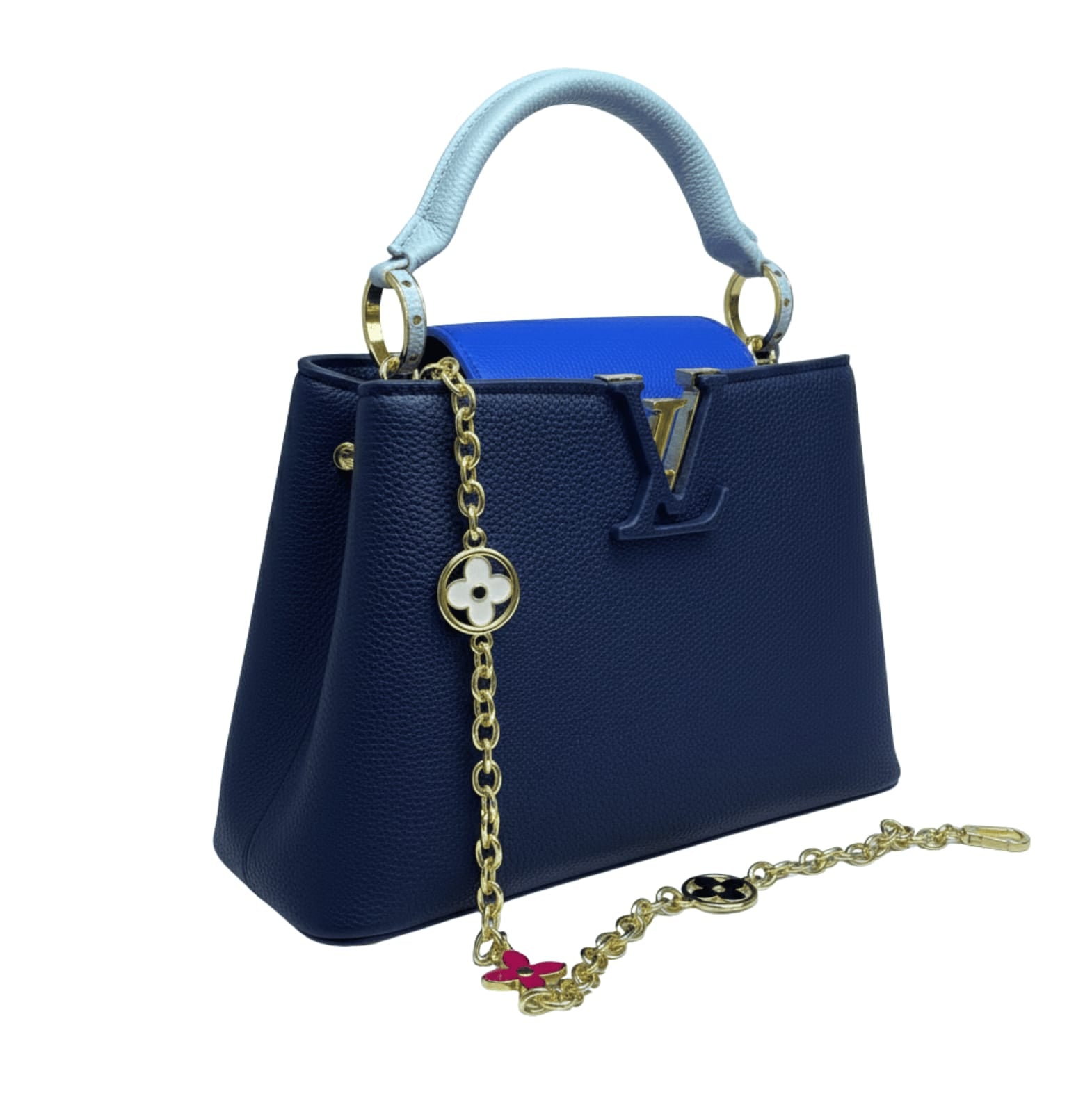 Louis Vuitton | Capucines Bb Handbag In Blue Taurillon Leather
