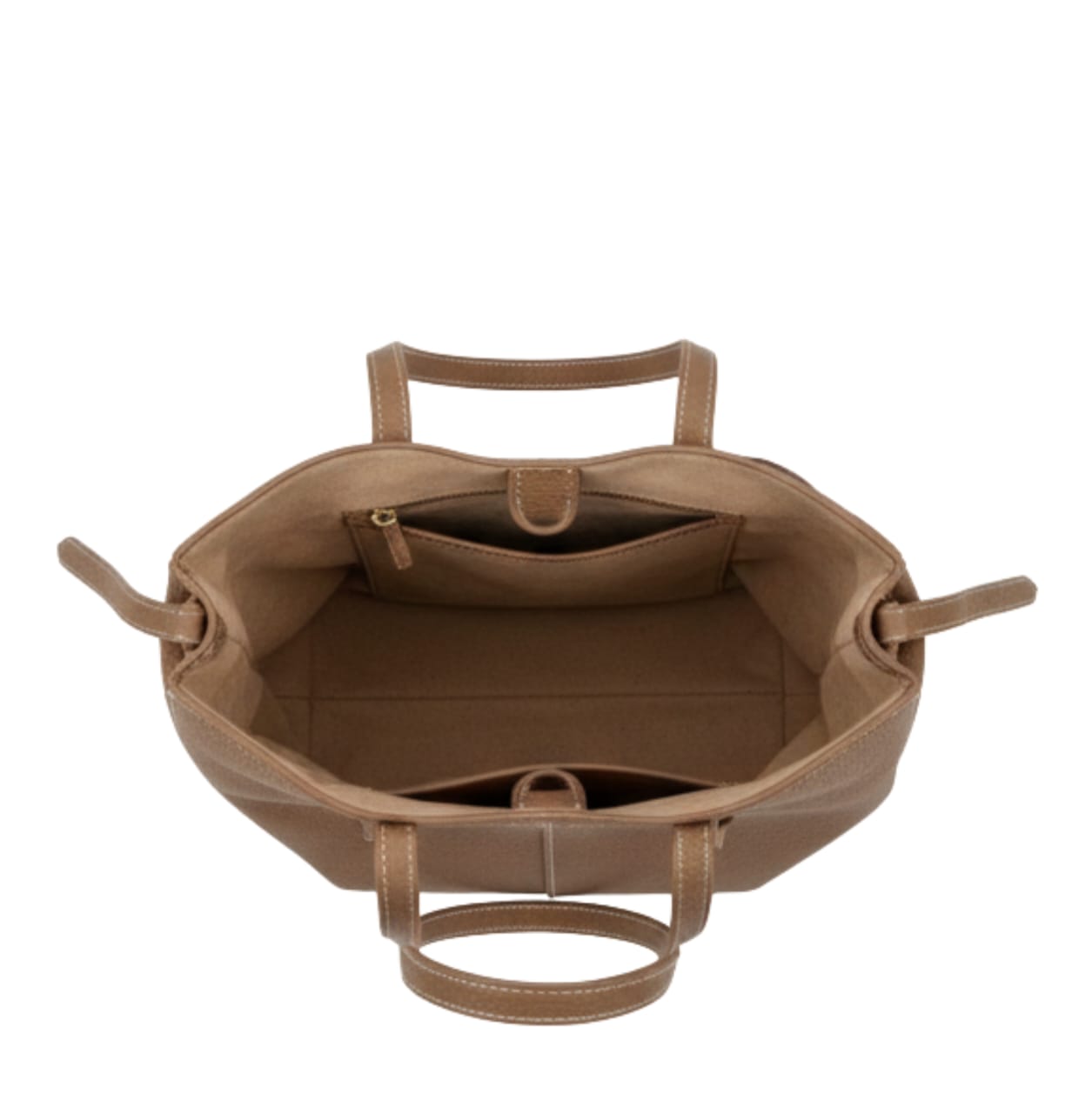 Polène | Cyme Mini Bag In Textured Camel Leather