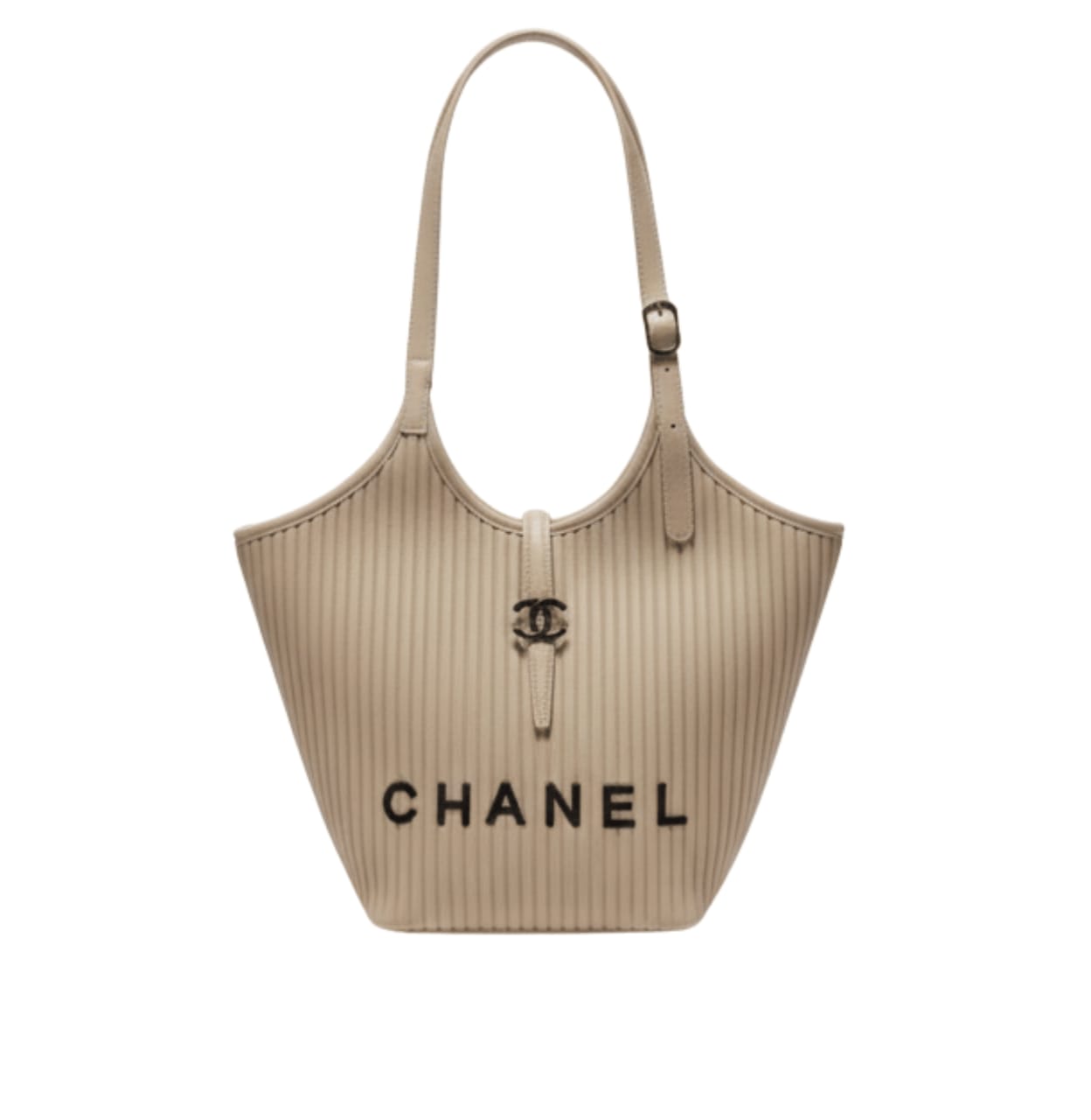 Chanel | Women's Bag With Vertical Ribbing And A Logo Detail