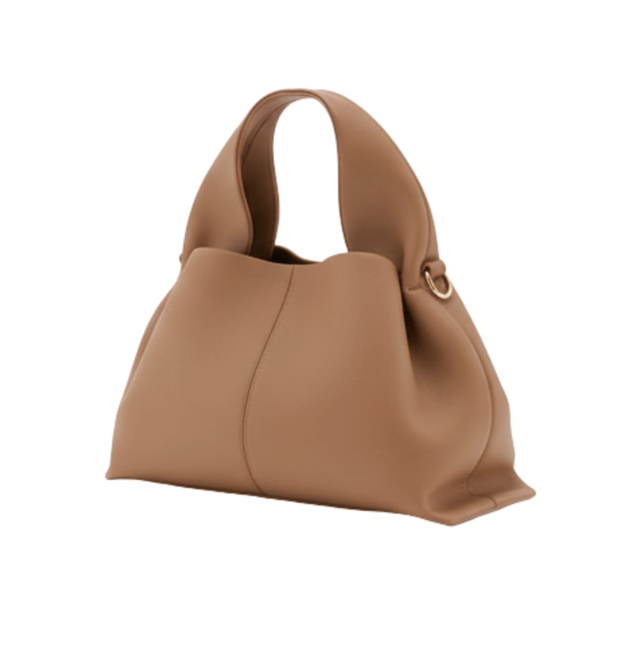 Polène | Numéro Neuf Mini Bag In Textured Taupe Leather