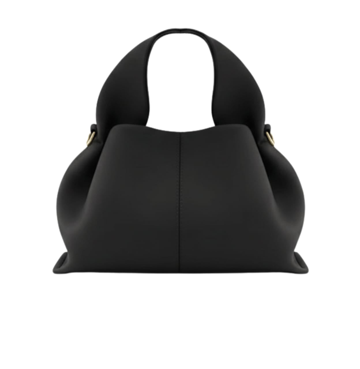 Polène | Numéro Dix Bag In Smooth Black Leather