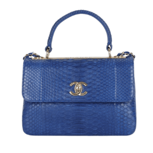 Chanel | Blue Python Small Trendy Cc Dual Handle Flap Bag